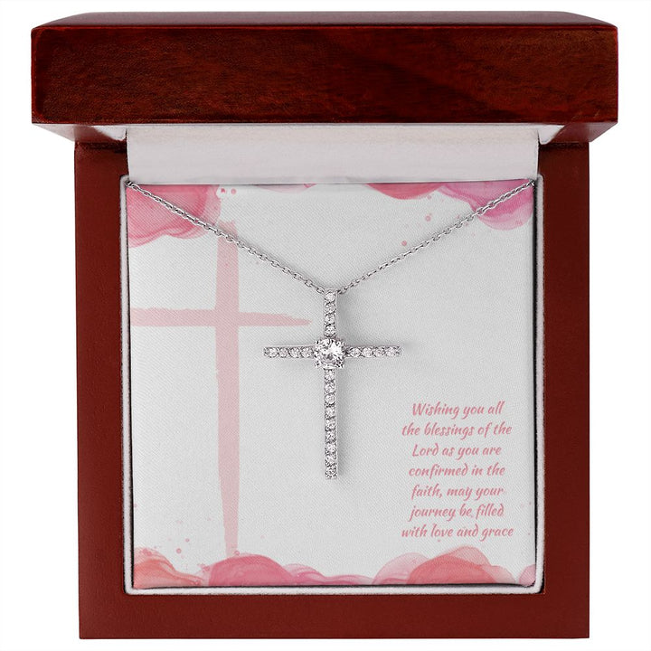 Wishing you all the blessings of the Lord - CZ Cross Necklace