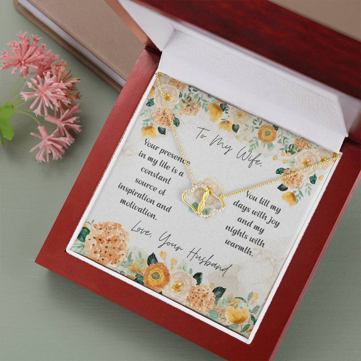 To My Wife | Your presence in my life is a constant source of inspiration and motivation - Everlasting Love Necklace