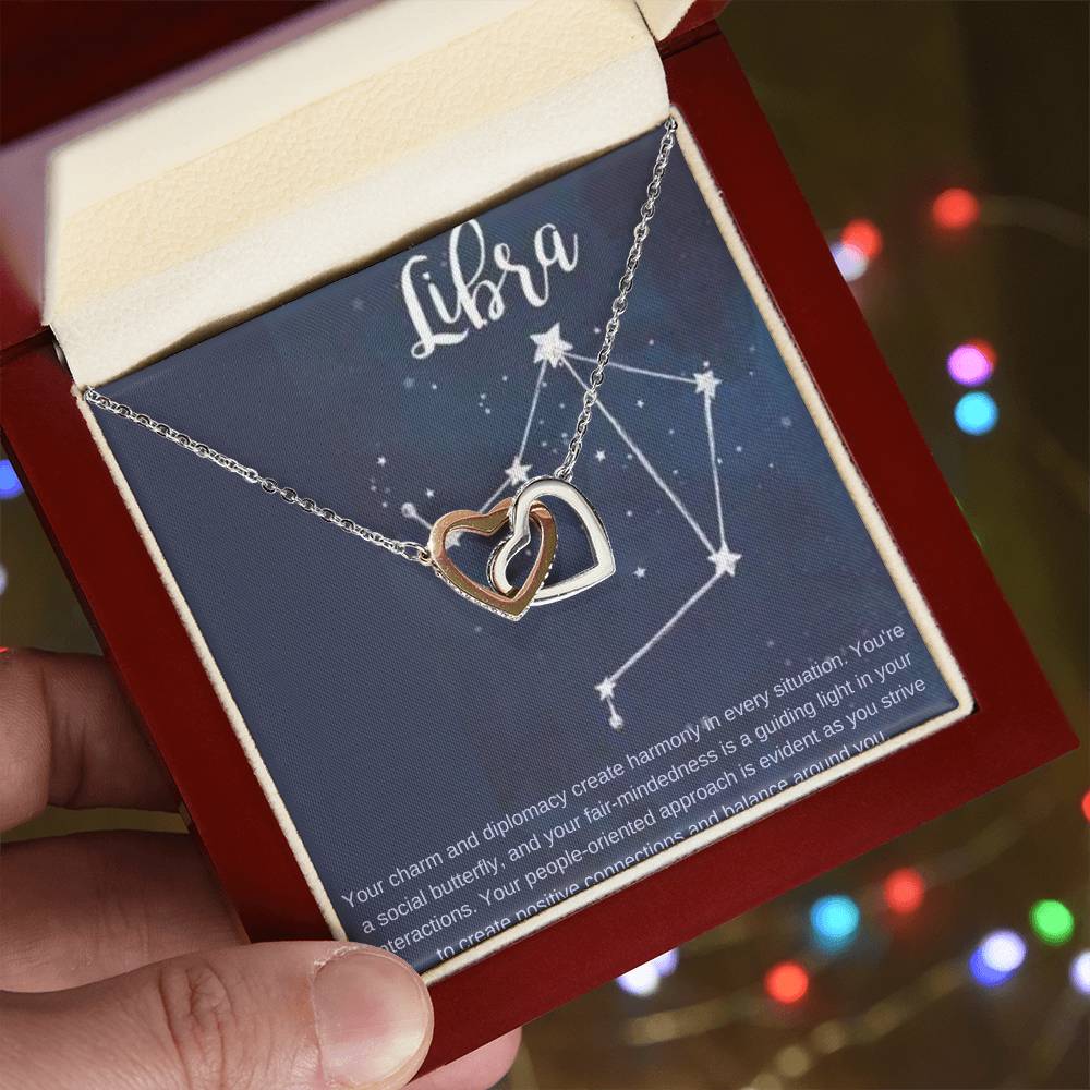 Libra | Your charm and diplomacy create harmony in every situation - Interlocking Hearts Necklace