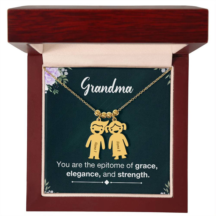 Grandma | You are the epitome of grace, elegance and strength - Kid Charm Necklace