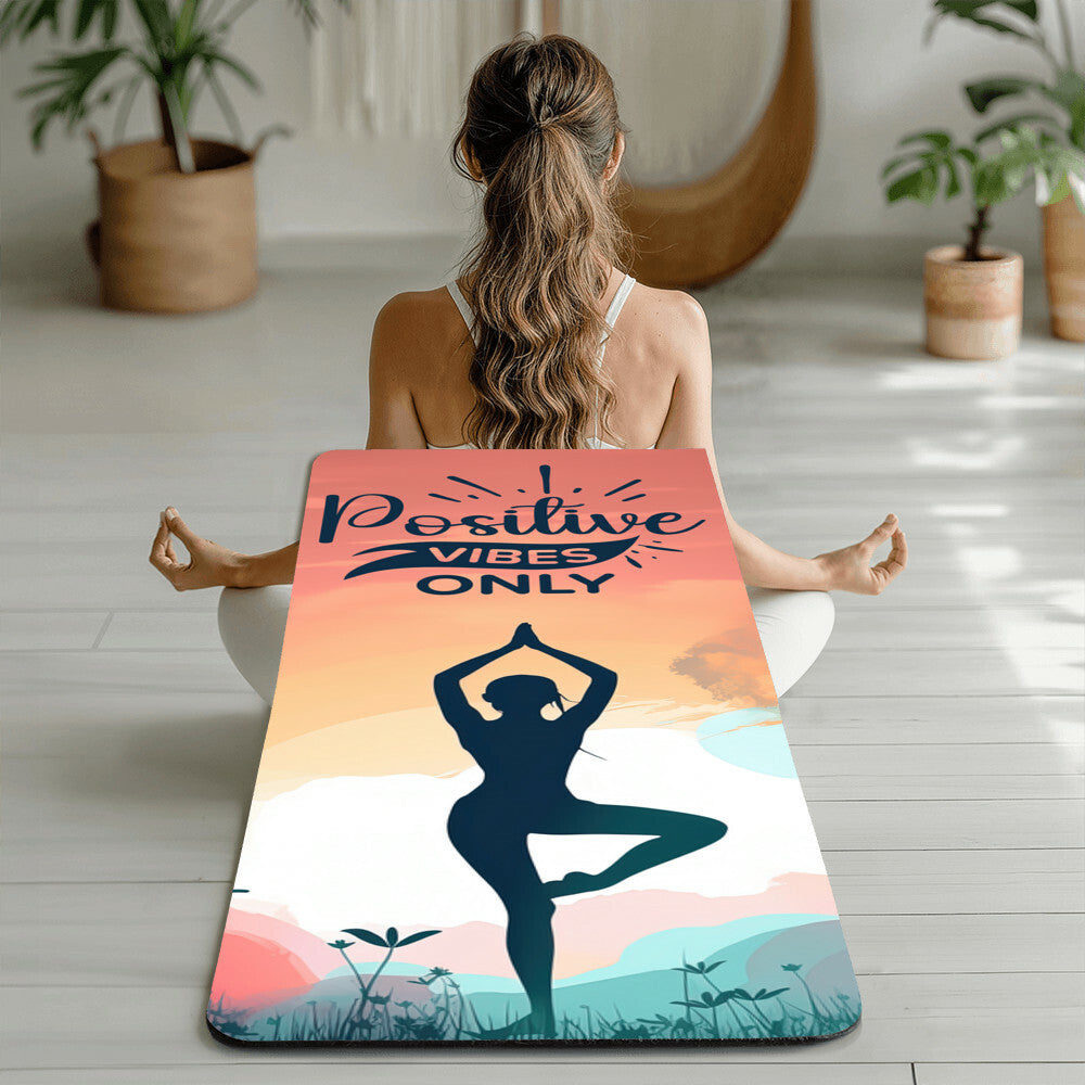 Positive Vibes Only - Rubber Yoga Mat