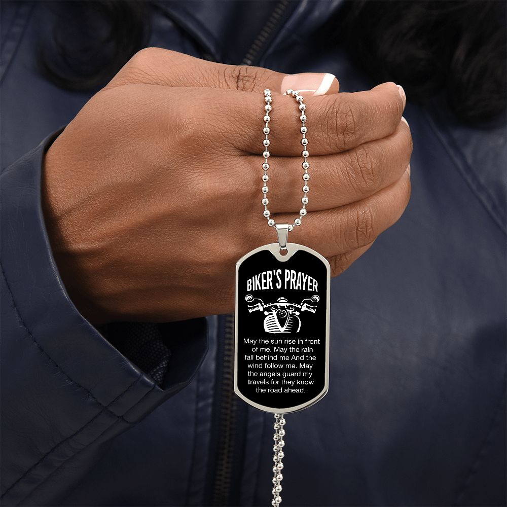 Biker's Prayer | May the sun rise in front on me - Dog Tag