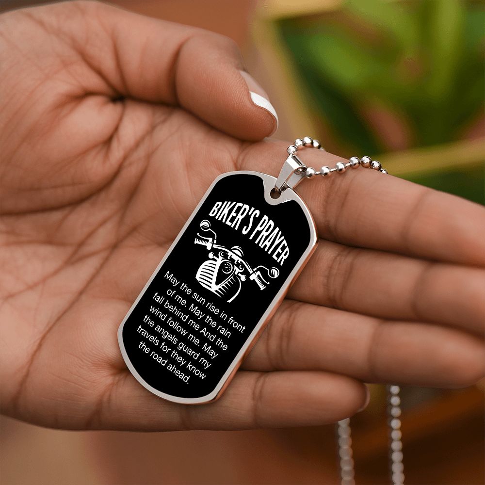Biker's Prayer | May the sun rise in front on me - Dog Tag