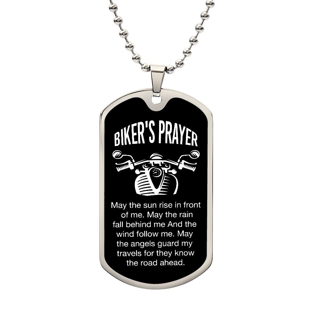 Biker's Prayer | May the sun rise in front on me - Dog Tag