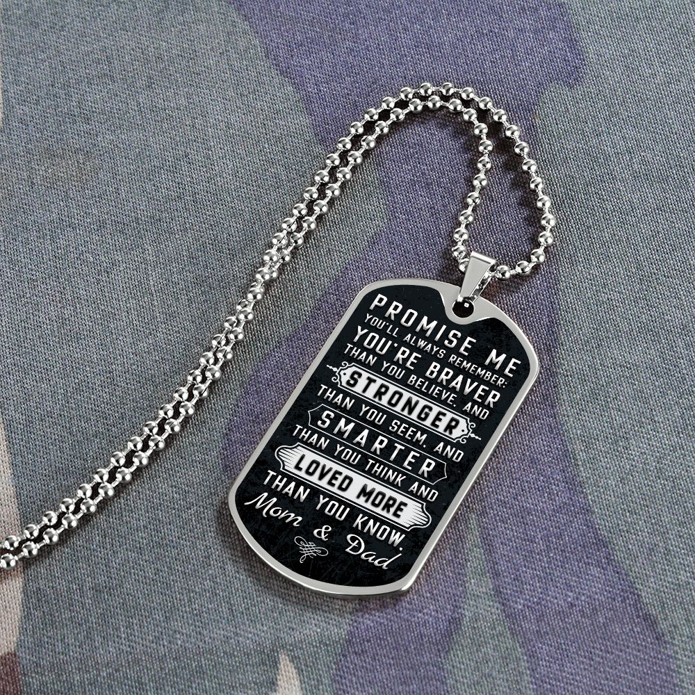 To Our Son | Stronger than you seem and smarter than you think - Dog Tag
