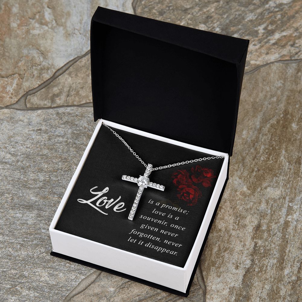 Love is a Promise - CZ Cross Necklace