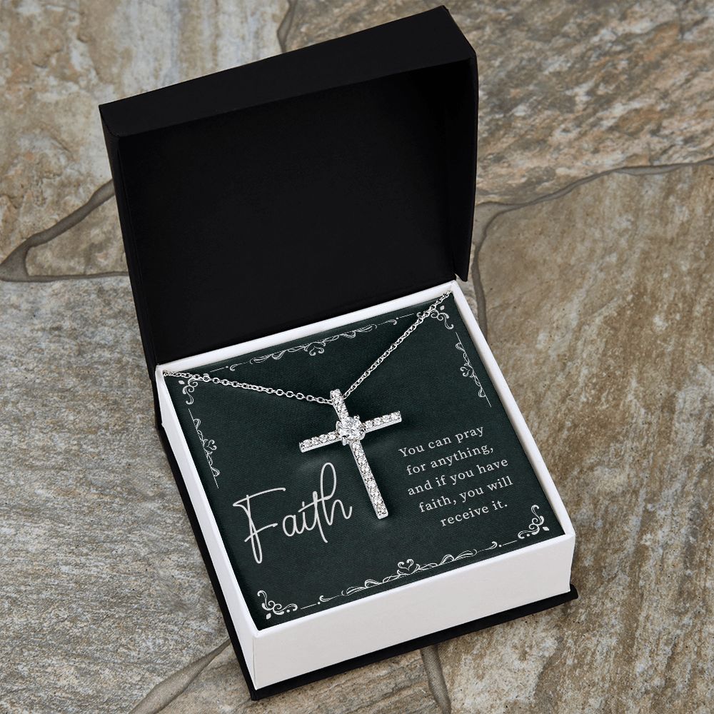 Faith | You Can Pray Anything - CZ Cross Necklace