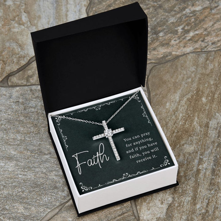 Faith | You Can Pray Anything - CZ Cross Necklace