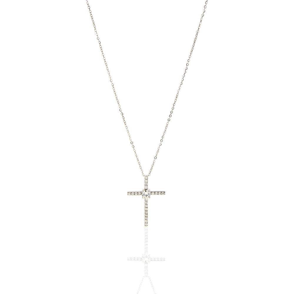 To My Beautiful Wife | My Friend - CZ Cross Necklace