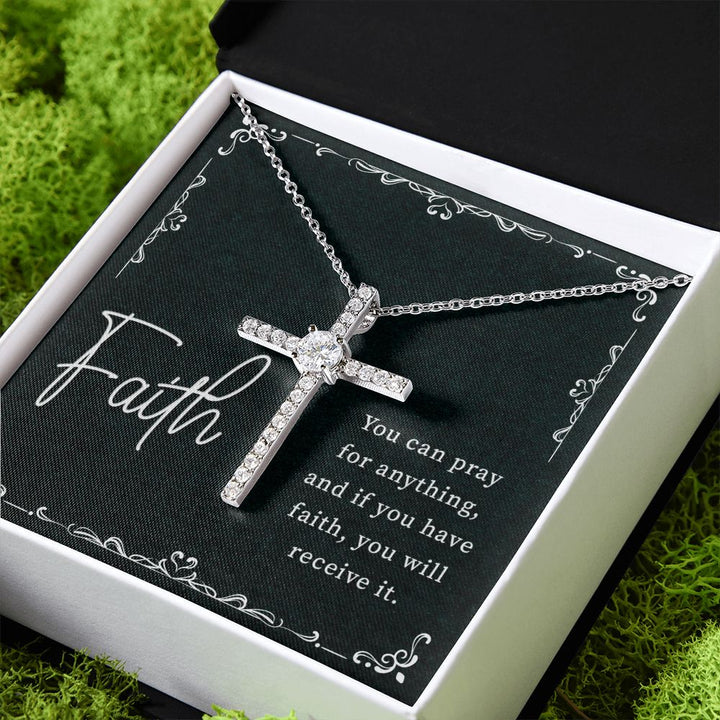 Faith | You Can Pray Anything - CZ Cross Necklace
