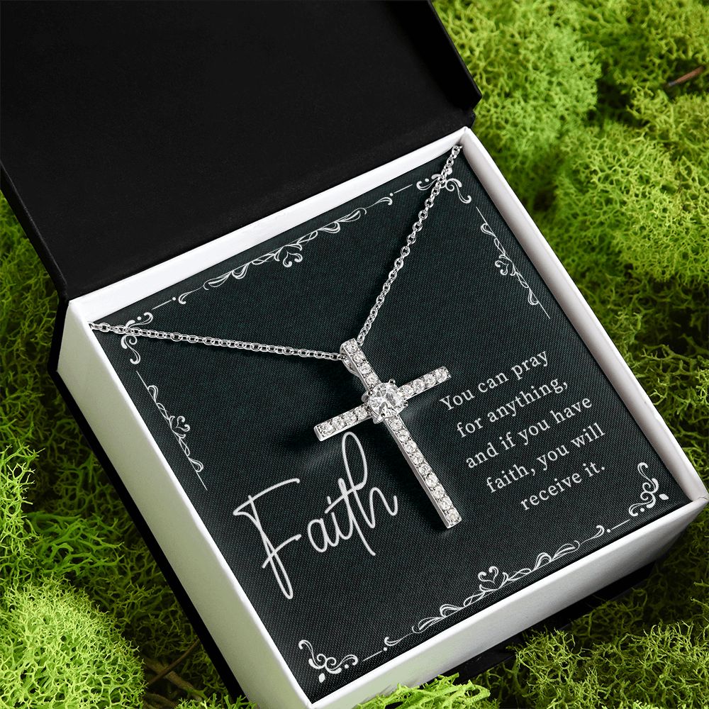 Faith | You Can Pray Anything - CZ Cross Necklace