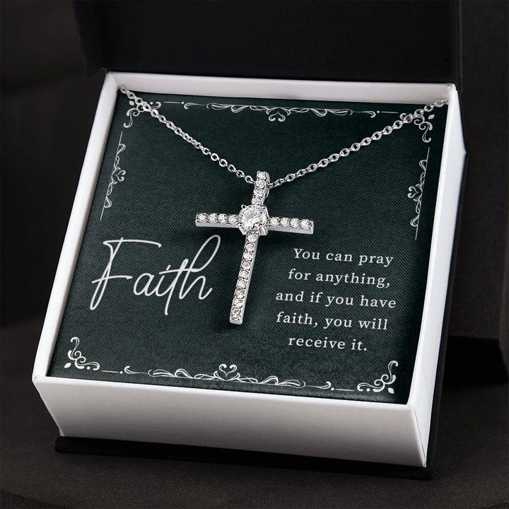 Faith | You Can Pray Anything - CZ Cross Necklace