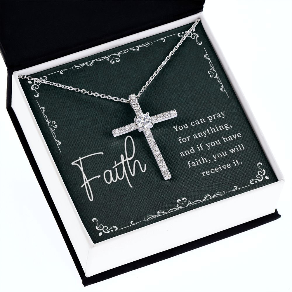 Faith | You Can Pray Anything - CZ Cross Necklace