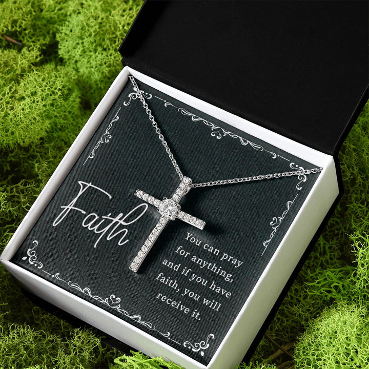 Faith | You Can Pray Anything - CZ Cross Necklace