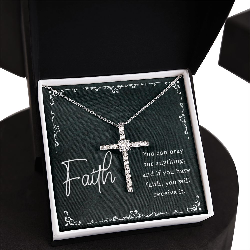 Faith | You Can Pray Anything - CZ Cross Necklace