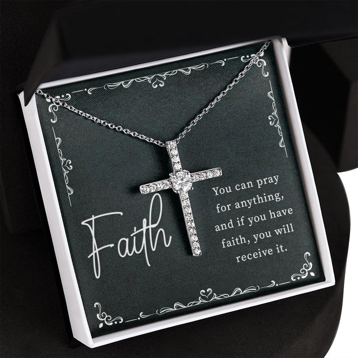 Faith | You Can Pray Anything - CZ Cross Necklace