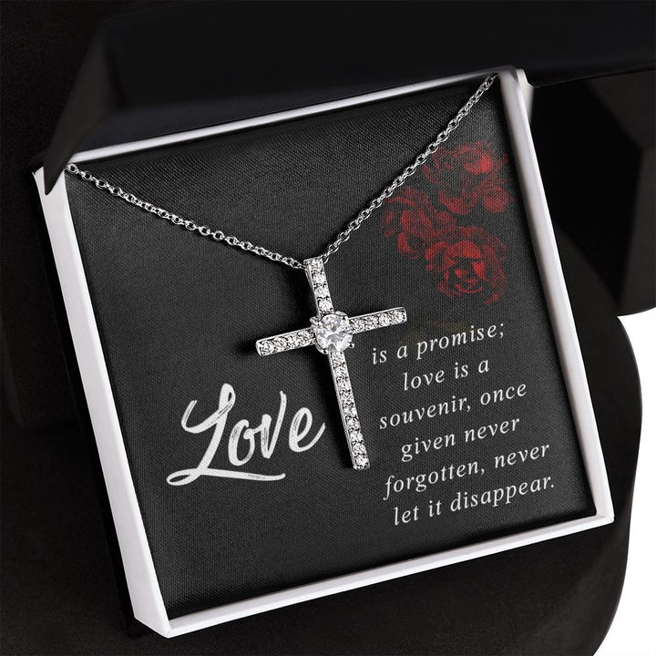 Love is a Promise - CZ Cross Necklace