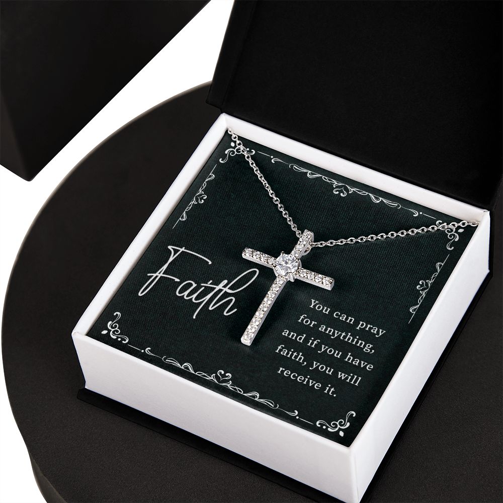 Faith | You Can Pray Anything - CZ Cross Necklace