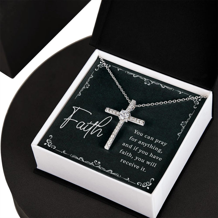 Faith | You Can Pray Anything - CZ Cross Necklace