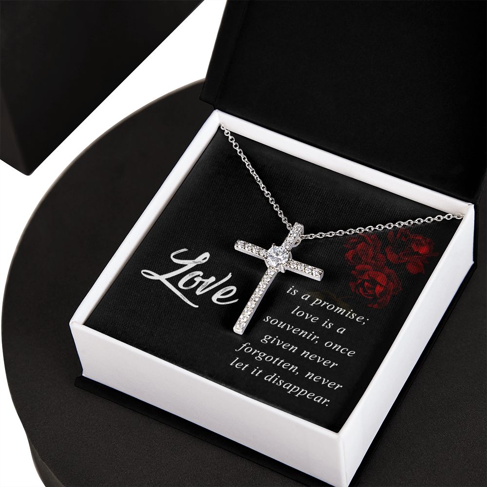 Love is a Promise - CZ Cross Necklace