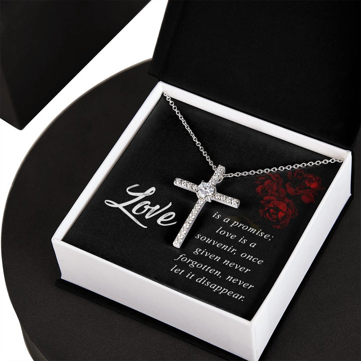 Love is a Promise - CZ Cross Necklace