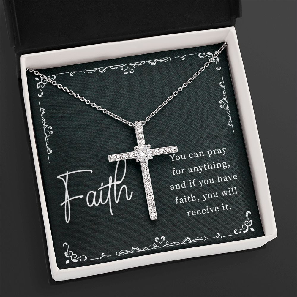 Faith | You Can Pray Anything - CZ Cross Necklace