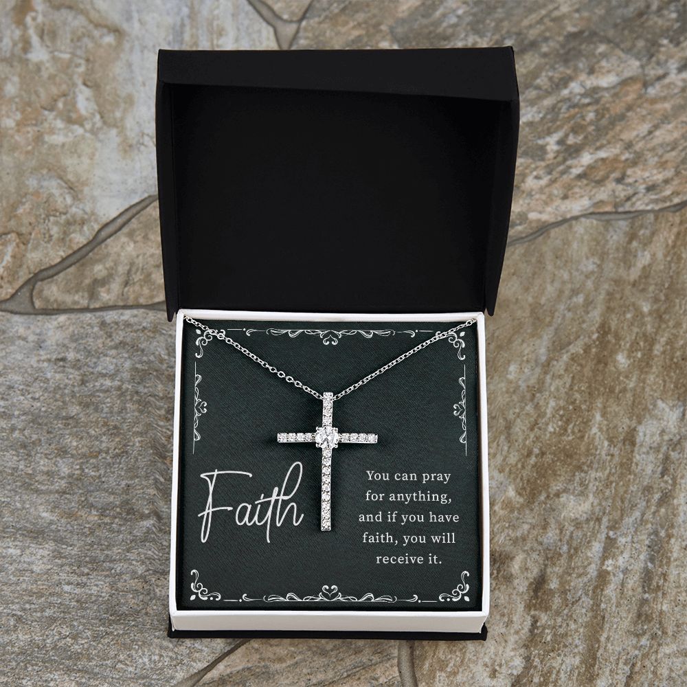 Faith | You Can Pray Anything - CZ Cross Necklace