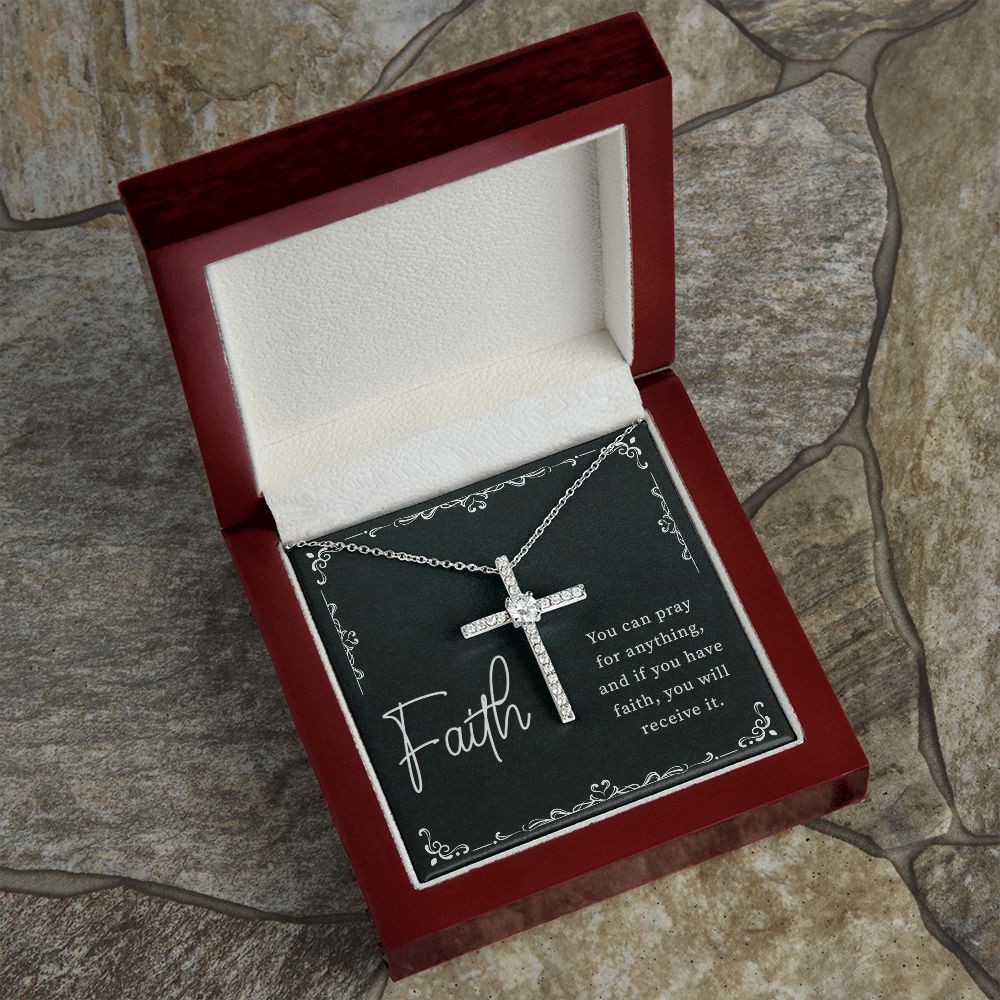 Faith | You Can Pray Anything - CZ Cross Necklace