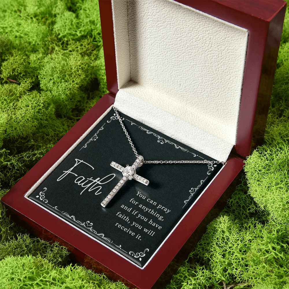 Faith | You Can Pray Anything - CZ Cross Necklace