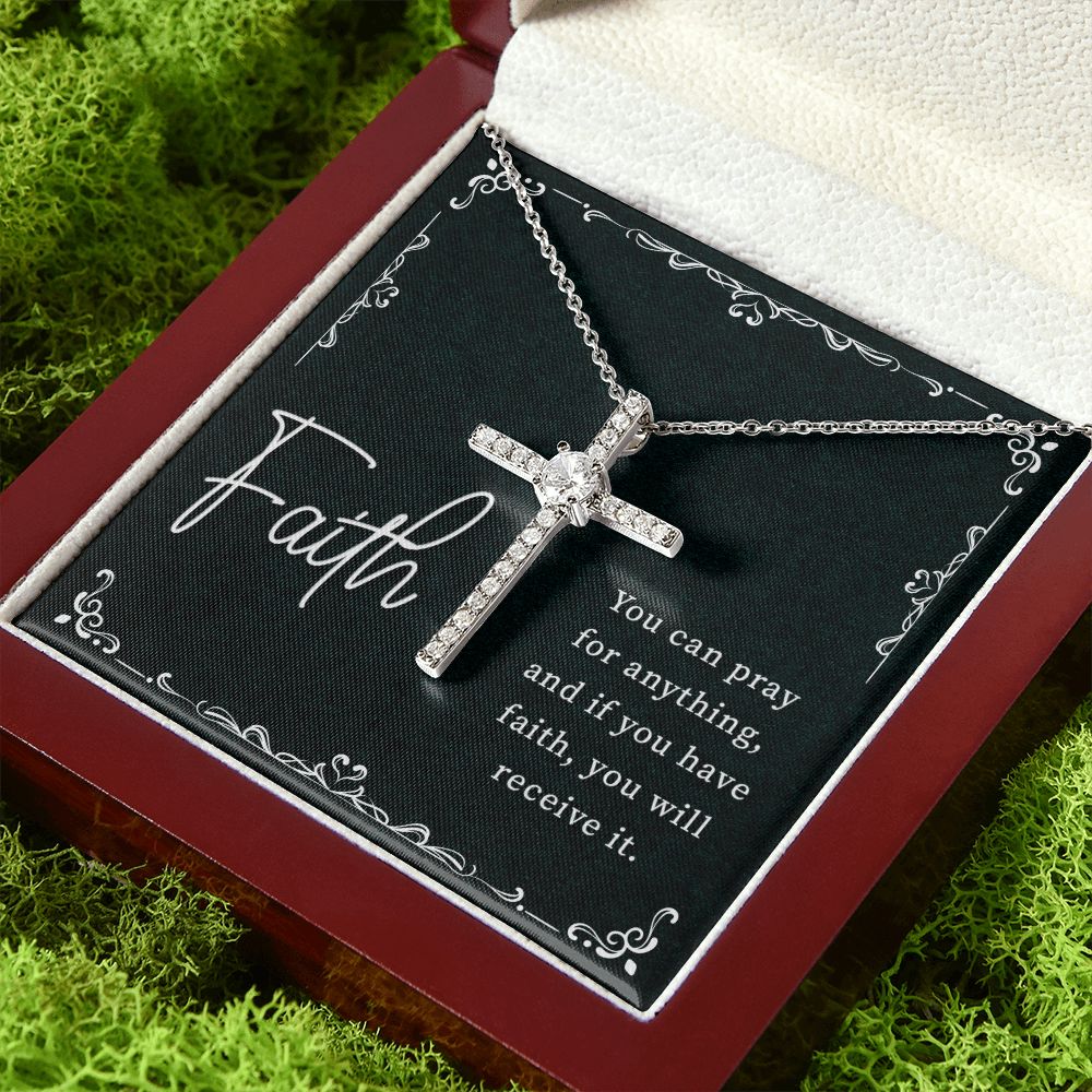 Faith | You Can Pray Anything - CZ Cross Necklace