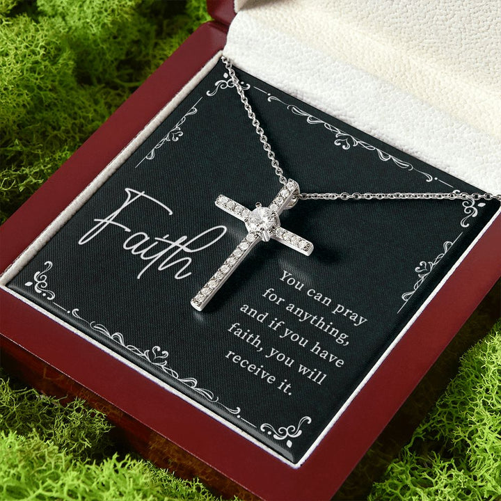 Faith | You Can Pray Anything - CZ Cross Necklace