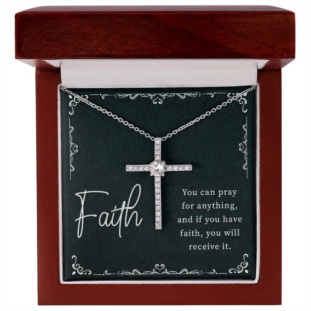 Faith | You Can Pray Anything - CZ Cross Necklace