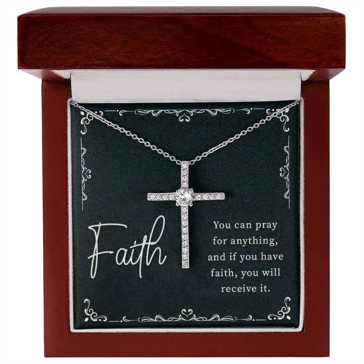 Faith | You Can Pray Anything - CZ Cross Necklace