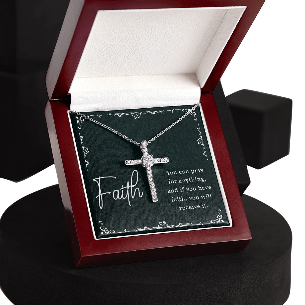 Faith | You Can Pray Anything - CZ Cross Necklace
