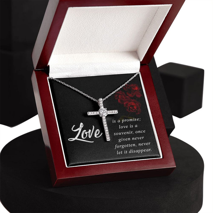 Love is a Promise - CZ Cross Necklace