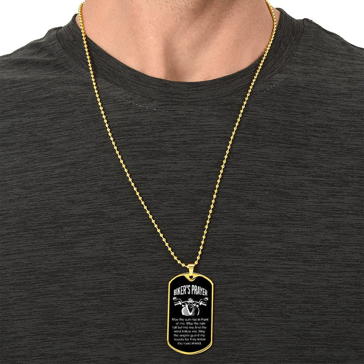 Biker's Prayer | May the sun rise in front on me - Dog Tag
