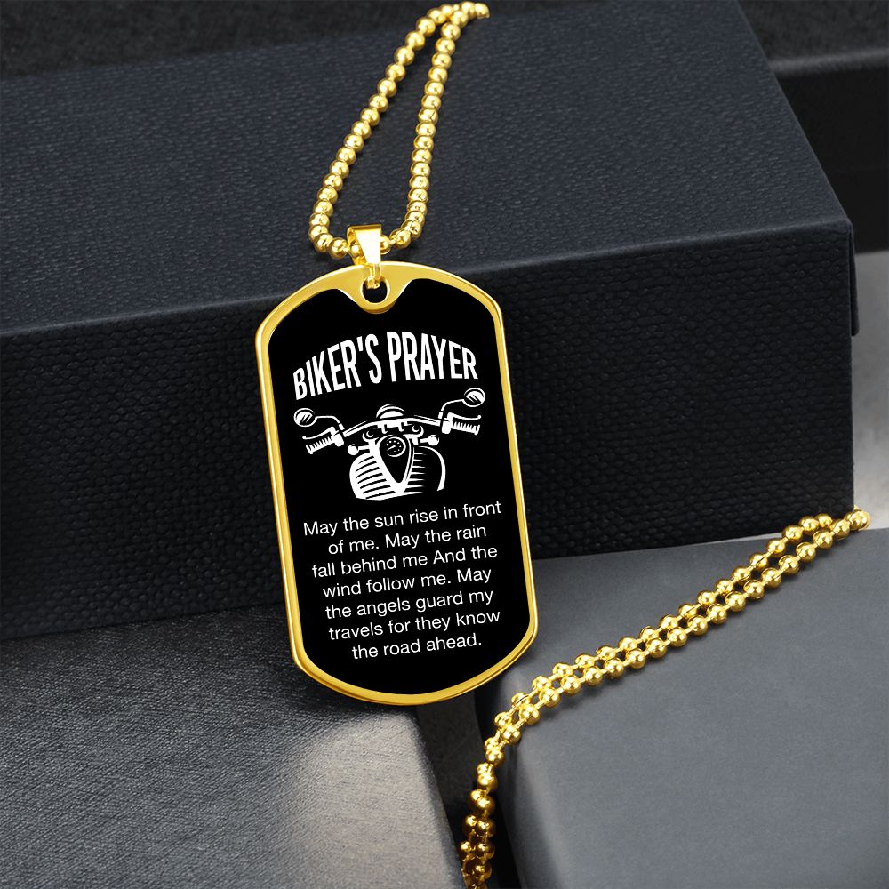 Biker's Prayer | May the sun rise in front on me - Dog Tag