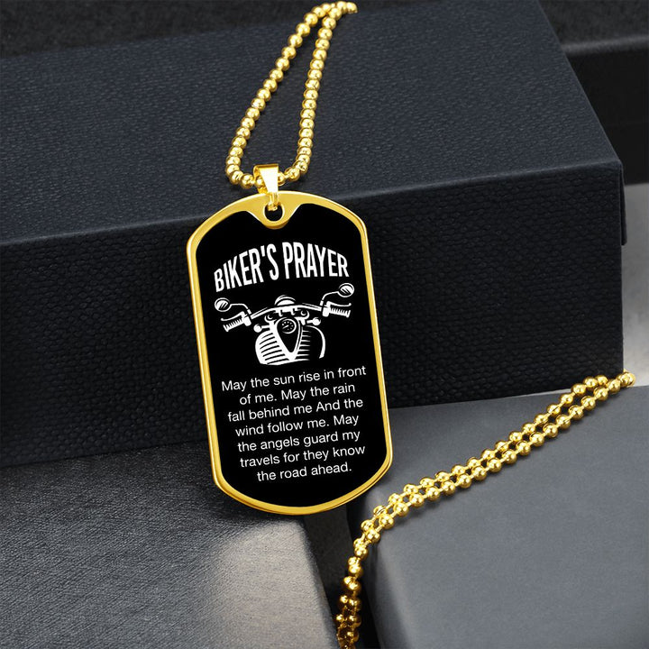 Biker's Prayer | May the sun rise in front on me - Dog Tag