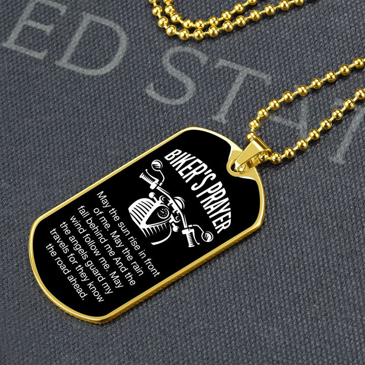 Biker's Prayer | May the sun rise in front on me - Dog Tag
