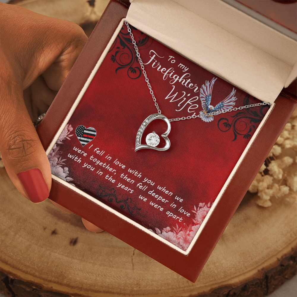 To My Wife | My Firefighter Wife - Forever Love Necklace