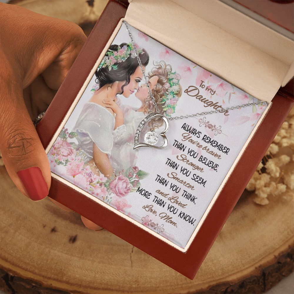To My Daughter | Remember Your Courage - Forever Love Necklace