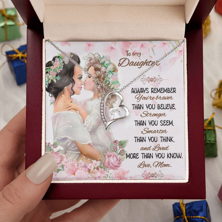 To My Daughter | Remember Your Courage - Forever Love Necklace