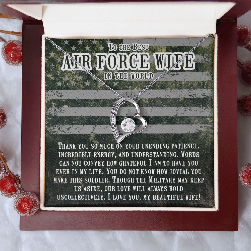 To My Wife | Best Air Force Wife - Forever Love Necklace