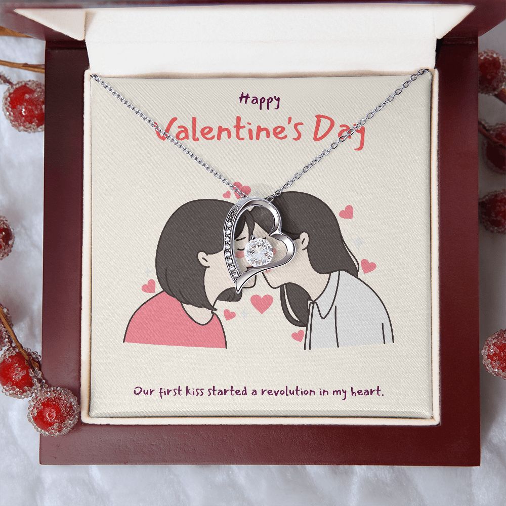 Happy Valentine's | You Make My Heart Sing LGBTQ for Women - Forever Love Necklace