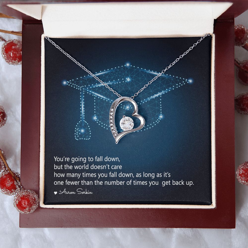Happy Graduation | Never Give Up - Forever Love Necklace