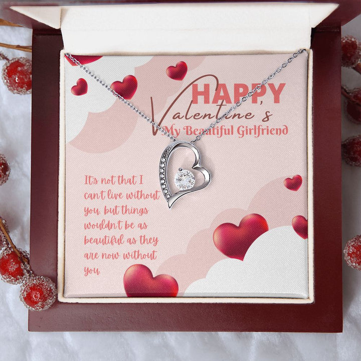 Happy Valentine's My Beautiful Girlfriend | Beautiful Life Together - Forever Love Necklace