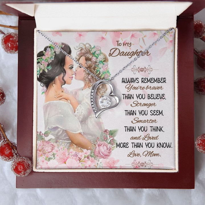 To My Daughter | Remember Your Courage - Forever Love Necklace