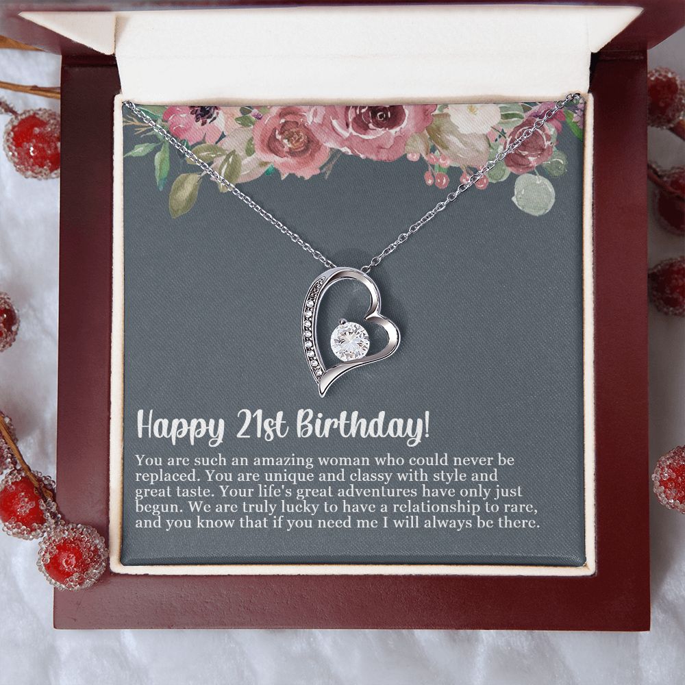 Happy 21st Birthday | You are such an amazing woman who could never be replaced - Forever Love Necklace