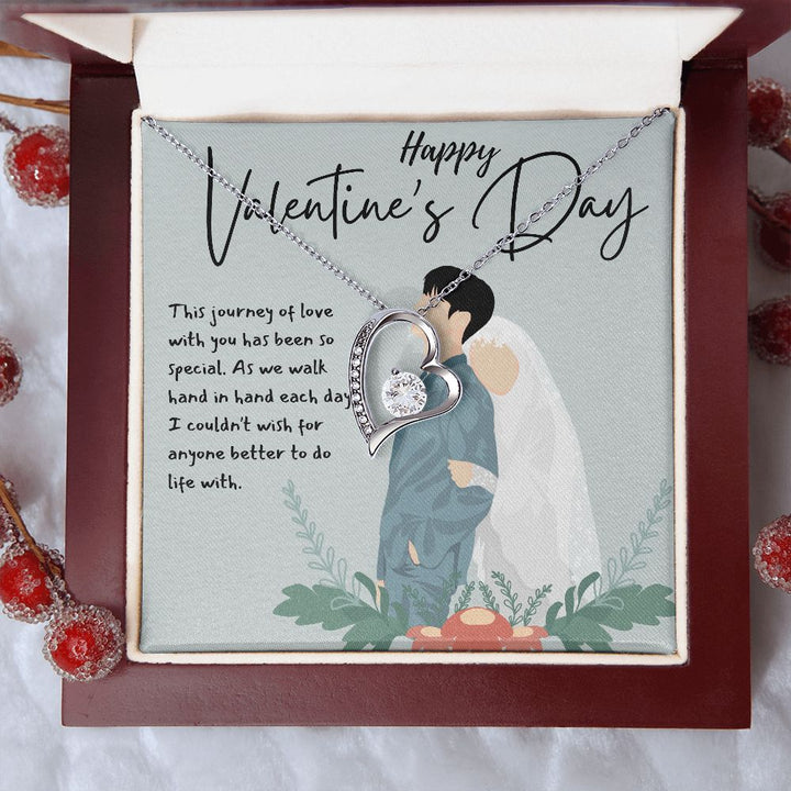 Happy Valentine's Day | Two Hearts, One Love - Forever Love Necklace