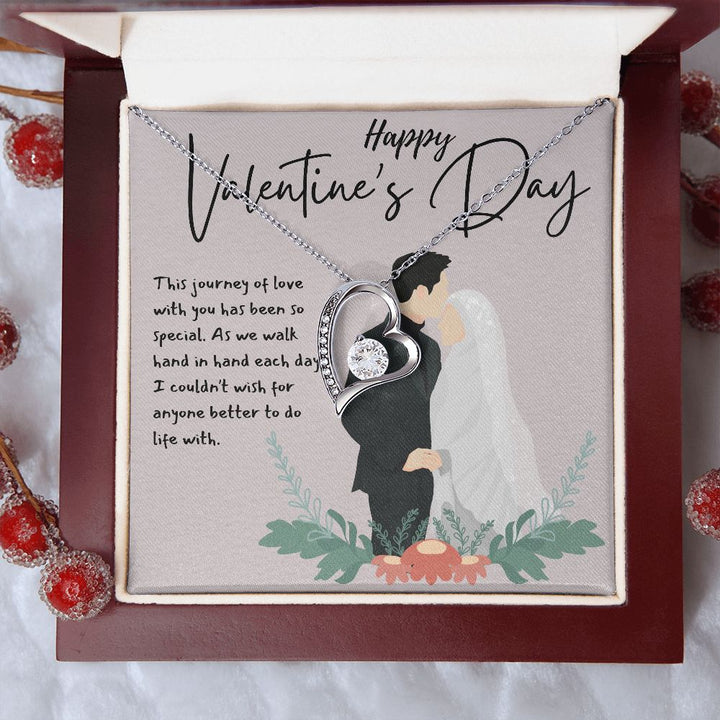 Happy Valentine's Day | Love is a Gift of the Heart - Forever Love Necklace